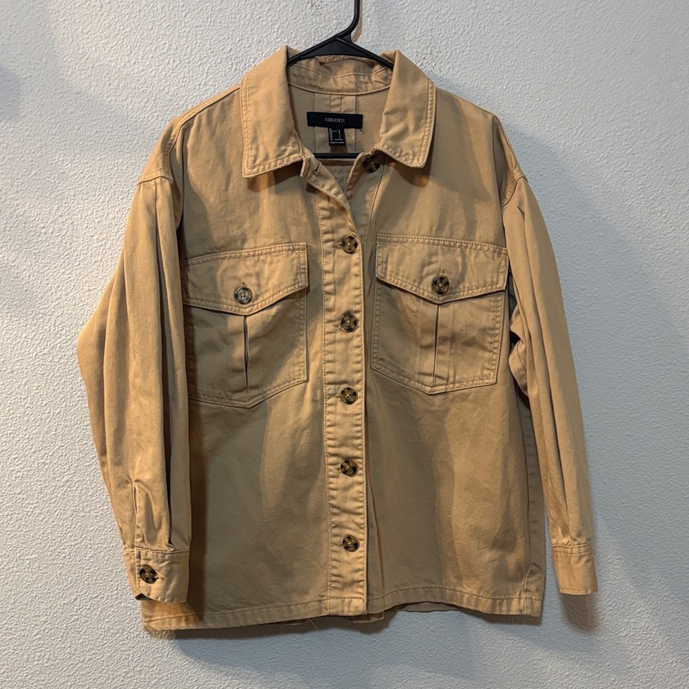 Forever 21 Camel Utility Jacket